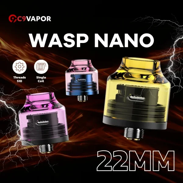 อะตอมบุหรี่ไฟฟ้า wasp nano rda 22m